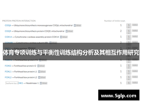 体育专项训练与平衡性训练结构分析及其相互作用研究